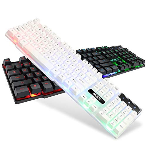 Fashionlook Ak-600 Gaming Keyboard 104 Keycaps RGB Backlit Mechanical Keyboard Game Keyboards with Ru Sticker for Pc Laptop Computer USB Wired Keyboard - Thumbnail 6