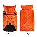 PETCEE Waterproof Dog Winter Jacket, Windproof Polyester Fleece Lined Pet Coat with Reflective Vest for Small Medium Dogs - 2 Layer (Orange M)