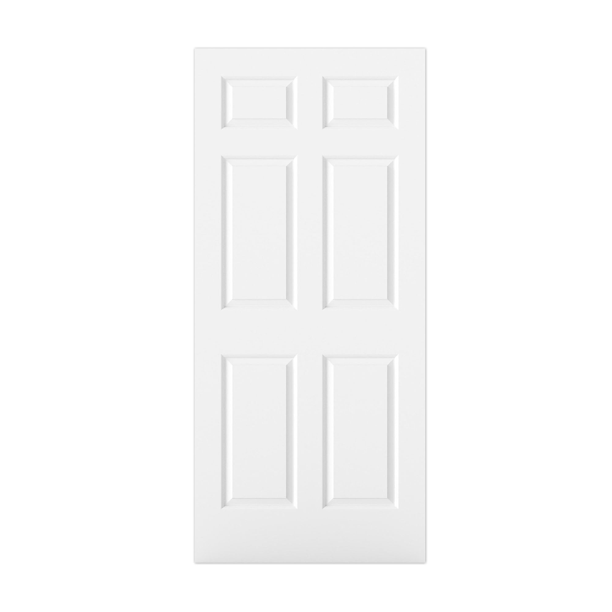 Photo 1 of ***BLACK MARKS***BARNSMITH 36x80 in Raised 6-Panel Textured White Primed Molded Door Slab, Classic Style Paintable Hollow Core Interior Door Panel, for Pocket, Swing, Sliding Door, Durable and Lightweight