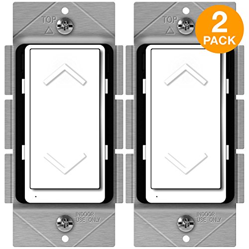 ENERWAVE Z-Wave Plus Dimmer, Smart Dimmer Switch for Z-Wave Home Automation, Z-Wave Dimmer Switch with Smart Meter Energy Monitor, Neutral Wire Required, ZW500DM-PLUS, 2-Pack
