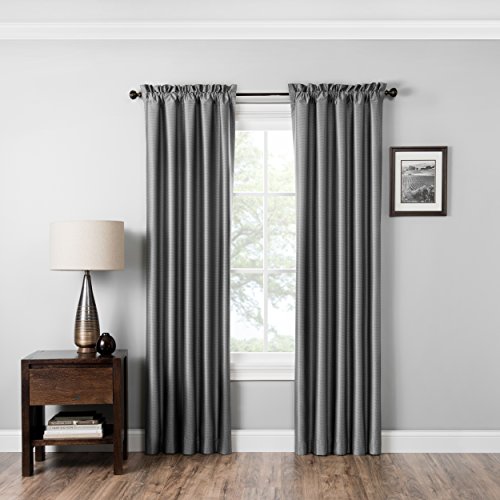 Eclipse 15936042X095GRE Mile 42-Inch by 95-Inch Thermaback Single Window Curtain Panel, Grey