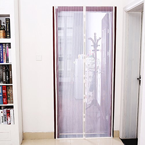 White Screen Door,Heavy Duty Mesh Screen & Full Frame Velcro