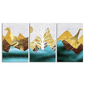 NWT Canvas Wall Art Abstract Chinese Landscape Painting...