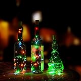 Bottle Led Lights, AGPtek 6 Pack of Bottle Mini String Lighting 30in Copper Wire Cork Shape Light Starry Light for Christmas/Wedding/Party/Halloween/Decoration - RGB Multi Color