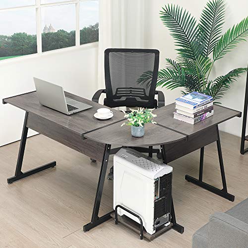 GreenForest L Shaped Desk Office Computer Desk with Keyboard Tray and