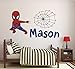 Pinkie Penguin Custom Name Spiderman Wall Decal Baby Boy Kids Decor Personalized Nursery Gift Vinyl Art (32