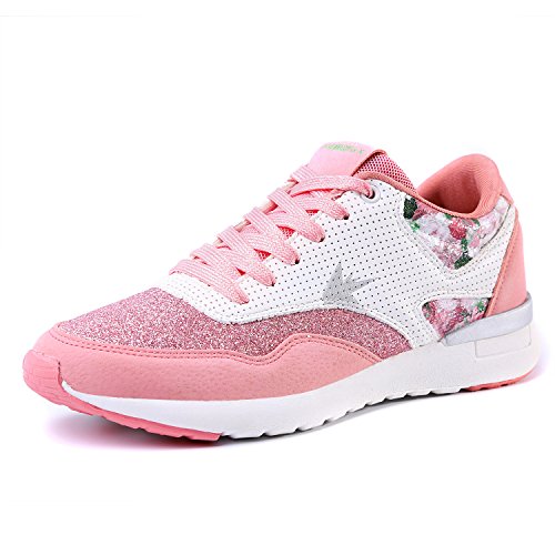 EIGHT KM EKM004 Women & Girls Everyday Sneakers with Removeable Pompoms Pink-8