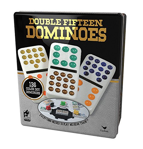 Double 15 Color Dot Dominoes in a Collectors Tin (styles will vary)
