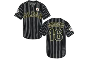 Kynkow Youth #16 Ohtani Hip Hop Short Sleeves Japan Baseball Jerseys White Black Stitched