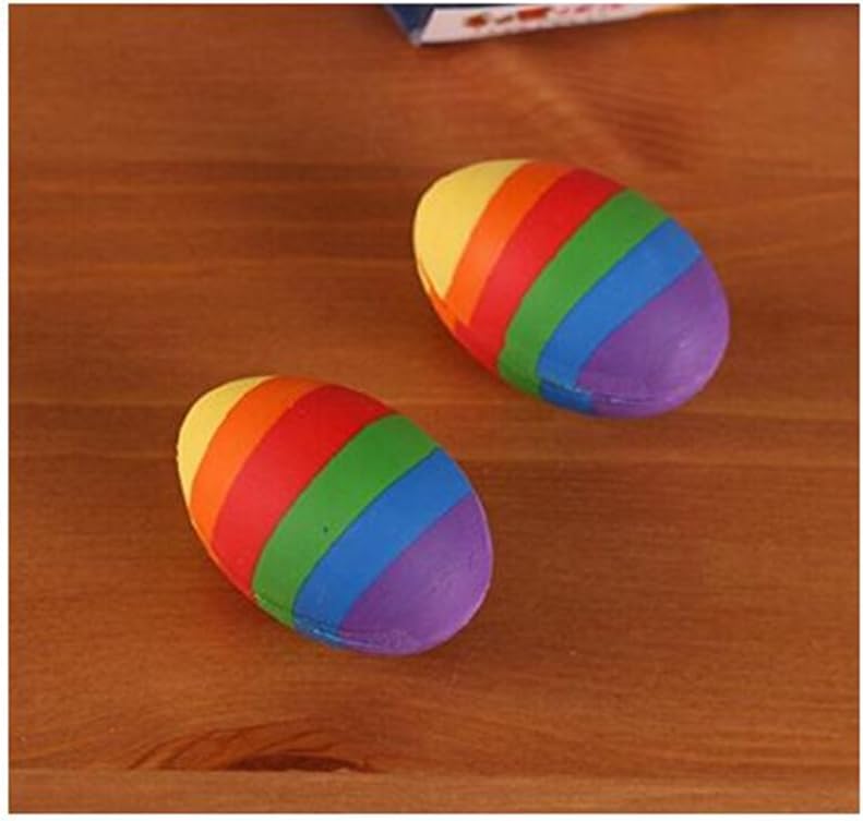 2 pcs Cute Easter Egg Eraser Scholar Pencil Eraser