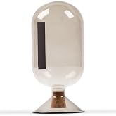 MILAVERA Premium Smoke Glass Cloche - Decorative Jar with Striker. Holder for Long Matches for Candles, Fireplace, Bathroom A
