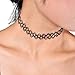 Doinshop New Stretch Gothic Pendant Tattoo Henna Choker Hippy Necklace Elastic 80s 90s (black)