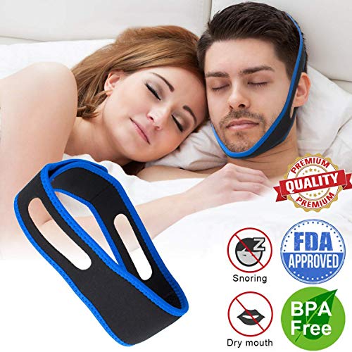 Anti Snoring Chin Straps,Ajustable Stop Snoring Solution Snore Reduction Sleep Aids,Anti Snoring Devices Snore Stopper Chin Straps for Men Women Snoring Sleeping Mouth Breathers - Thumbnail 7