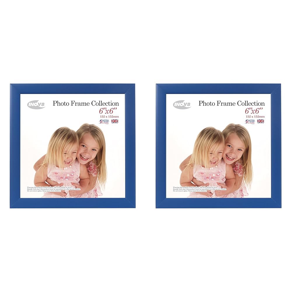 Inov8 Framing Photo Frame Royal Blue 6x6 1PK, Wood (Pack of 2) — image 1