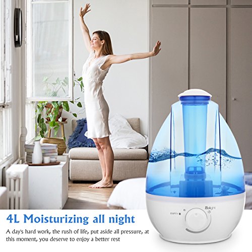 Balight Ultrasonic Cool Dual Mist Humidifier,Superior Humidifying Unit with Whisper,Quiet Operation,Night Light Function,3L of Moisturing Purifying Air for Office Bedroom Pregnant Woman Baby - Thumbnail 2