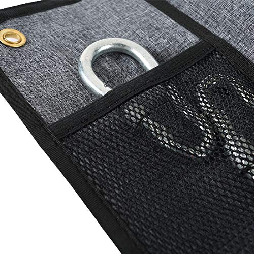 Freahap Organizer Bag Ice Screw Bag Tent Stake Organizer Tool Bag for Rock/Ice Climbing Equipment Gear Bag Grey