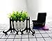 Artliving 5 Inch Black 12pcs/Set Plastic Easels Plate Display Stands Picture Frame Stand Holder