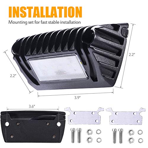 SnowyFox LED RV Porch Light Aluminum Exterior Utility Light 12V