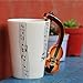 Giftgarden Ceramic Coffee Mug with Music Violin Handle