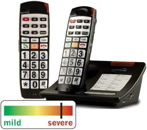 High Volume 55 dB Large Big Button Cordless Telephones with One Handset For Who May Have Age-Related Ear Problems