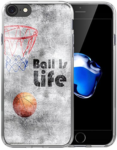 6S Plus Case/6 Plus Case Basketball Printed Cute Rubber Durable Protective Skin Cover Patterned Compatible with iPhone 6/6S Plus + Creative Pattern Basketball Writings Sports