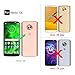Moto G6 Case with Tempered Glass Screen Protector [2 Pack] for Girls Women, LeYi Glitter Sparkly Bling Dual Layer Hybrid Shockproof Protective Phone Case for Motorola G (6th Generation) TP Rose Gold