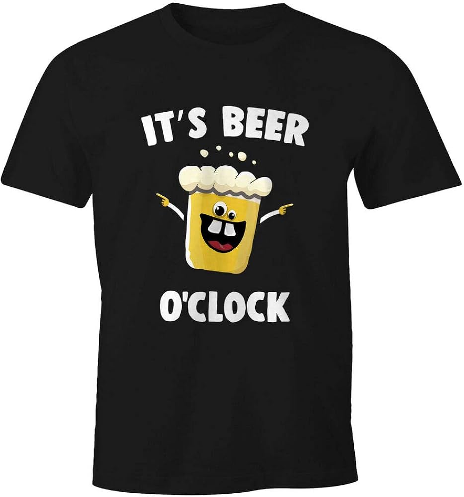 It 'S Beer O Clock TShirt Graphic Top Printed tee Shirt For Mens