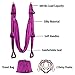 Aerial Yoga Swing Antigravity Trapeze Set - Flying Yoga Nylon Hammock Slips Anti-gravity Inversion Exercises Kit for Indoor & Outdoor with 50-inches Handles Extensions Straps Daisy Chain Included