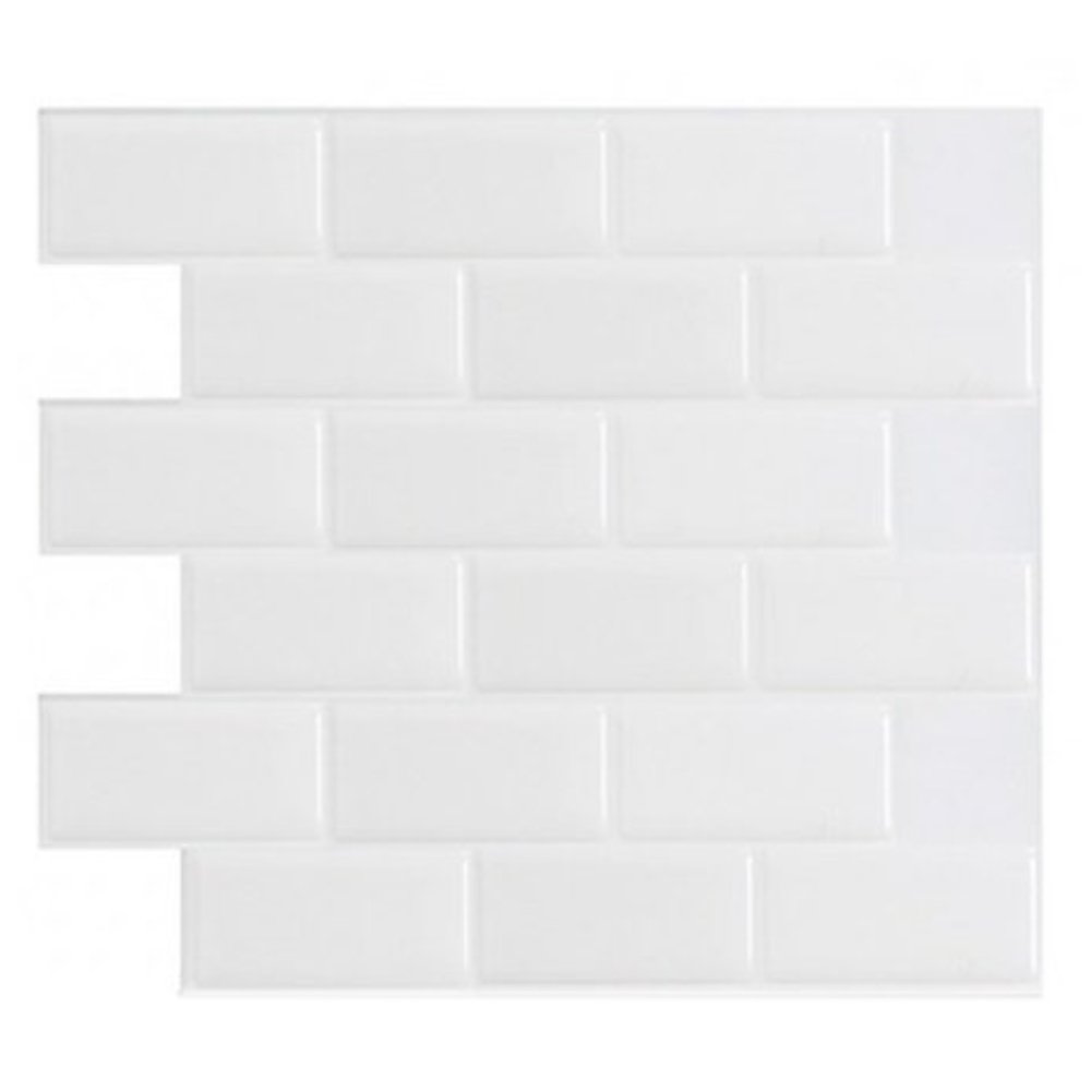 Buy Art3d 12" x 12" Peel and Stick Kitchen Backsplash Wall Tile, White
