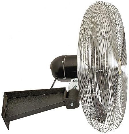 Airmaster30" Oscillating Wall Mount Fan With Safety Cable Kit 1/3HP 7800CFM