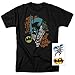 Popfunk Batman Vs. The Joker Split T-Shirt (Large, Black)