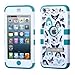 iPod Touch 5, Case, iPod Touch 5th generation Case - NageBee - Premium Heavy Duty Defender Protector with Stand Hard Case for Apple iPod Touch 5 5th Generation with free Ultra-sensitive Stylus Pen (Hybrid Stand Cutedogs/Tropical Teal)