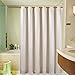 Sfoothome Light yellow Pattern ,Mildew Proof and Waterproof Polyester Fabric Macrocyclic Hookless Shower Curtain with one shower cap for Bathroom 72 Inch by 72 Inch
