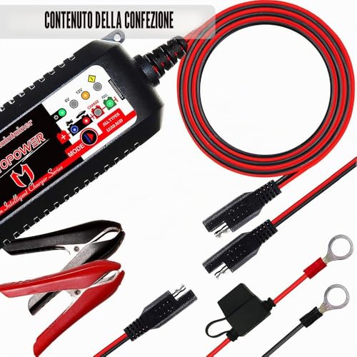 MOTOPOWER Maintainer 6V/12V 4AMP Fully Automatic Smart Charger with Battery Recovery Mode