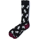 Alynn Men's Designer Black Mythical Unicorns Are Magical Contemporary Crew Dress Socks
