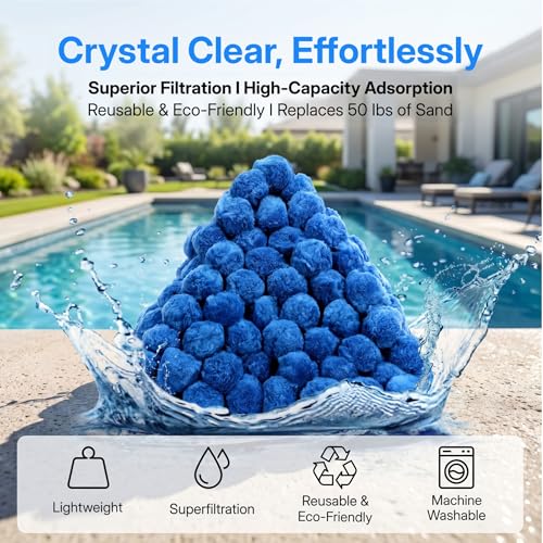 Pool Filter Balls, Pool Filter Balls, Reusable Filter Balls, Suitable for Filtration Systems such as Pools, Sand Filters and Aquariums Swimming Pool Filter Balls (1000g)