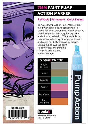 Ironlak Marker Pump Action, Set, 6 Color Electric Set