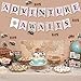Adventure Awaits Bon Voyage Banner, Travel Themed Party Decorations, Retirement Graduation Map Banner, Moving Relocation Wedding Bachelorette Job Change Farewell Career Change Party Decorations