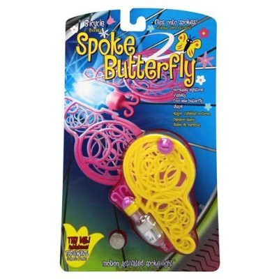 Tireflys Butterfly Flashing Bicycle Spoke Light – Yellow and Pink