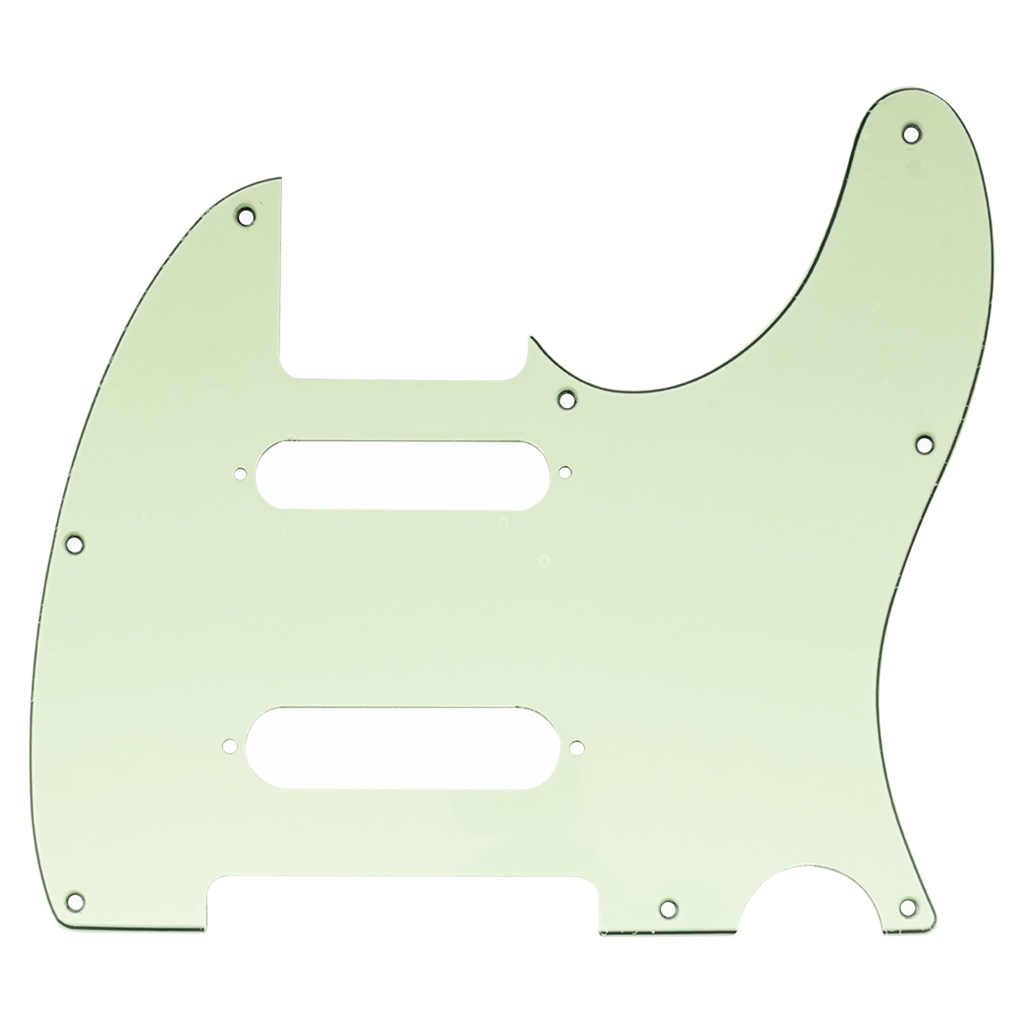 Photo 1 of Musiclily Pro 8 Holes SS Guitar Tele Pickguard for USA/Mexico Fender Deluxe Nashville Telecaster Electric Guitar, 3Ply Mint Green