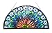 Chloe Lighting Regal Eudora Tiffany-Style Peacock Feather Glass Window Panel 35X18