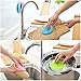 Silicone Sponge Dish Washing Brush Scrubber Food-Grade Antibacterial BPA Free Multipurpose Non Stick Cleaning Antimicrobial Mildew free smart kitchen gadgets (Pack of 7, Mixed Color) by JJ Company