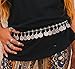 Geerier Silver Coin Waist Belly Chain Jewelry Bohemian Gypsy Dancing Tassel Waist Chain Belt