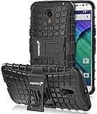 Moto X Pure Edition Rugged Case, Fosmon HYBO-RAGGED Detachable Hybrid Dual Layer Kickstand Case for Motorola Moto X Pure Edition / Motorola Moto X Style - Black / Black