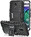 Moto X Pure Edition Rugged Case, Fosmon HYBO-RAGGED Detachable Hybrid Dual Layer Kickstand Case for Motorola Moto X Pure Edition / Motorola Moto X Style - Black / Black