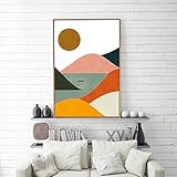 signwin Framed Canvas Wall Art Nordic Abstract Canvas Prints Home Artwork Decoration for Living Room,Bedroom - 16x24 inches