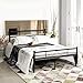 GreenForest Full Size Bed Frame with Headboard Metal Heavy Duty Stable Slats Supports Boxspring Replacement Double Platform Mattress Base,Black (Full)