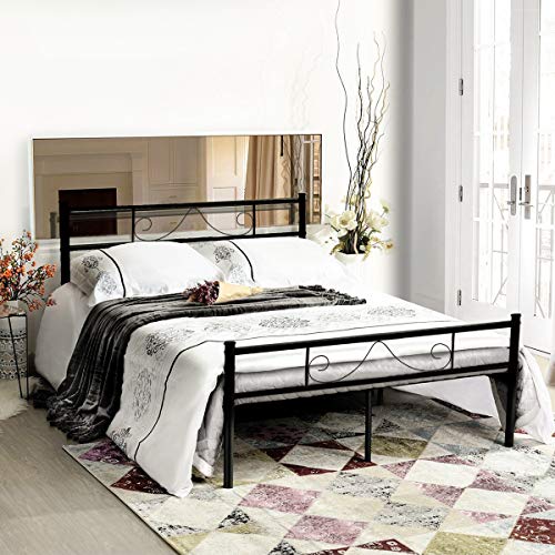 GreenForest Full Size Bed Frame with Headboard Metal Heavy Duty Stable
