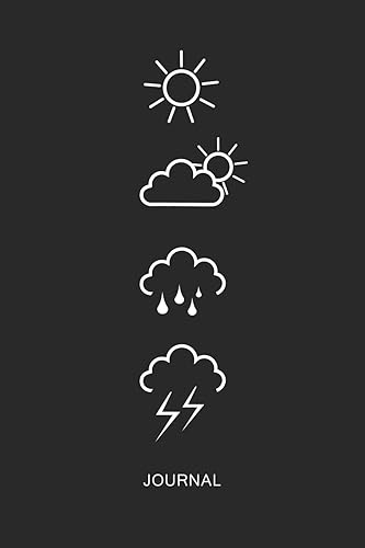 Download Journal: Weather Notebook With Lines To Write In For Men & Women, 100 Blank Lined Pages, 6x9 Unique Diary, Composition Book, Weather Forecast Icons Cover PDF