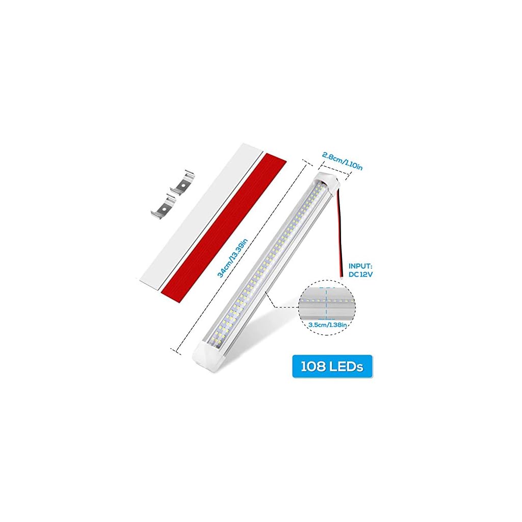 4x108 LED Innenbeleuchtung Auto Innenleuchten 12-80V LED Leuchtet